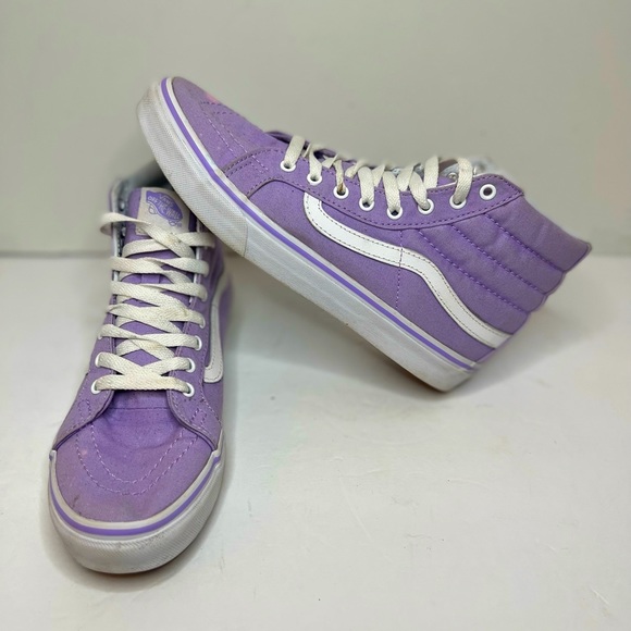 Vans Other - VANS Off The Wall High Top Skate Shoes Mens 7.5 Womens 9 Purple EUC